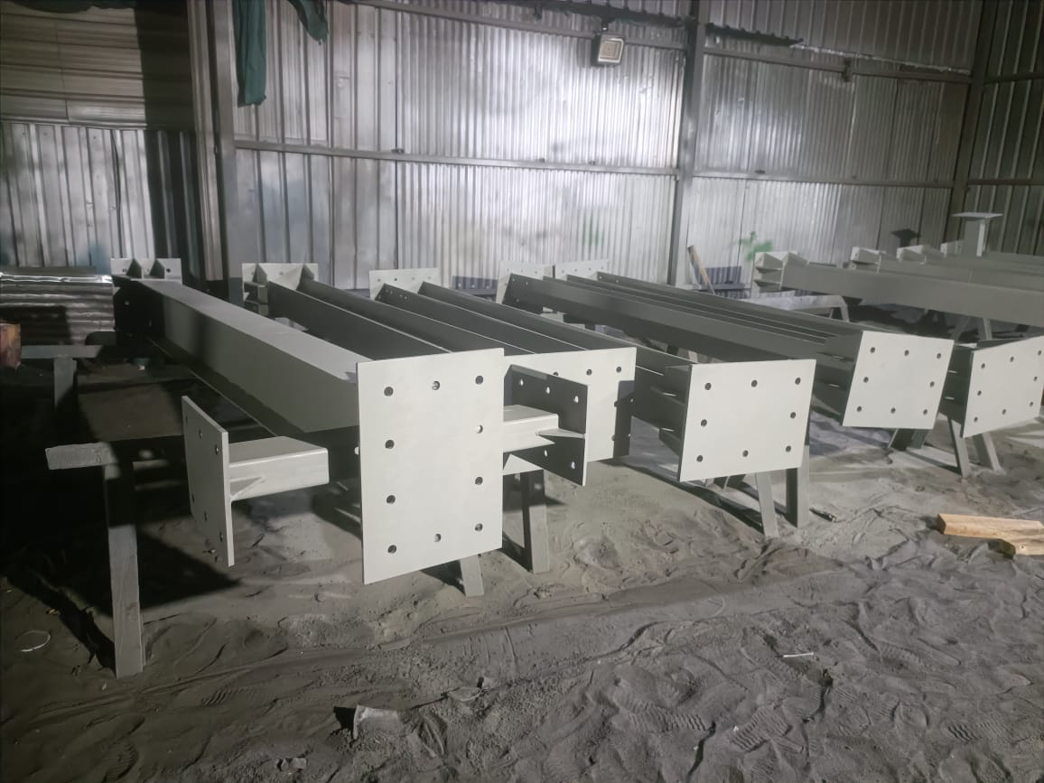 Heavy steel fabrication industrial workshop