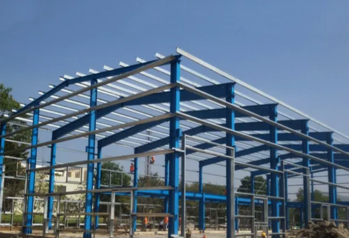 Pre engineered building steel frame construction