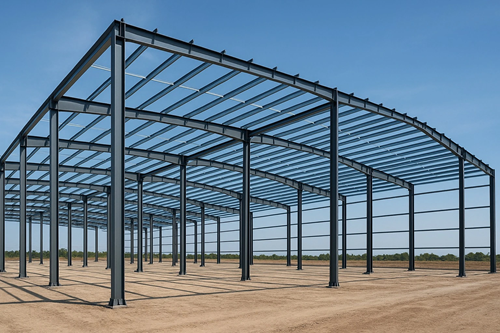 Steel structure erection services with safe and precise installation process